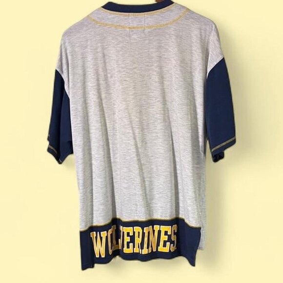 Michigan Wolverines Starter Baseball Henley T Shirt - Picture 2 of 6